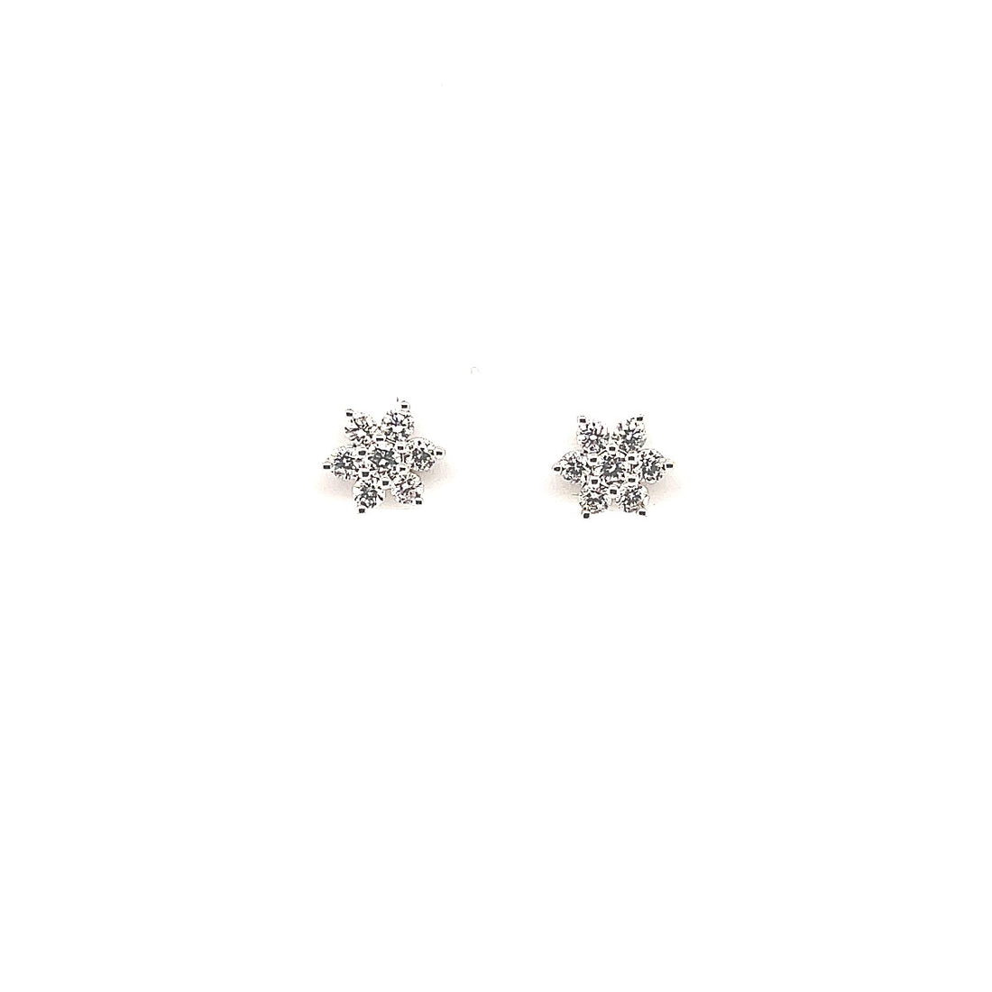 Dainty Diamond Flower Studs - Elgrissy Diamonds