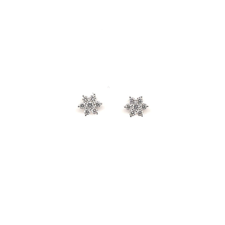 Dainty Diamond Flower Studs - Elgrissy Diamonds