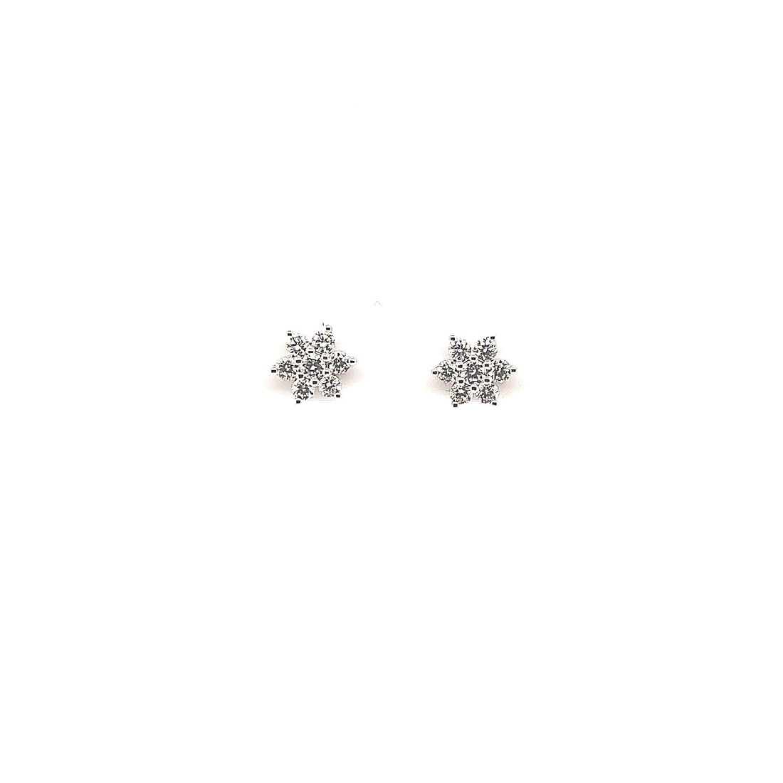 Dainty Diamond Flower Studs - Elgrissy Diamonds