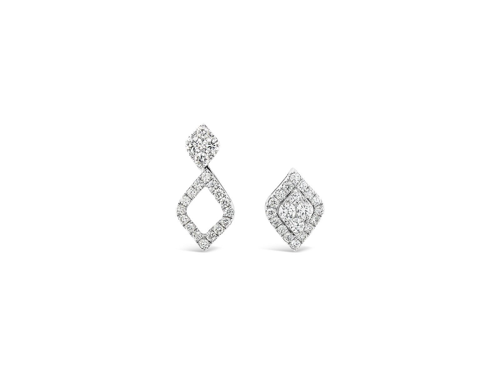 Marquise Illusion Interchange Dangling Earrings - Elgrissy Diamonds