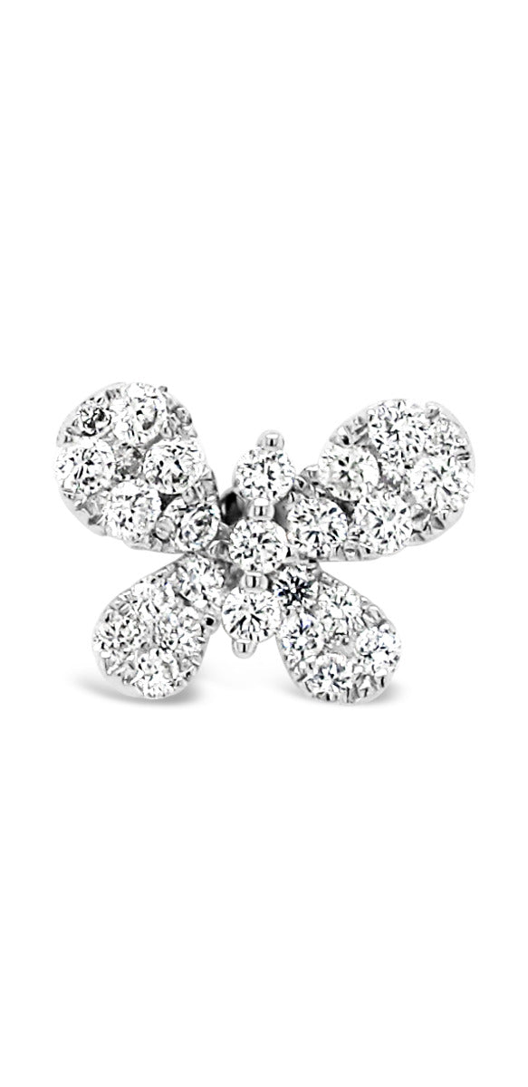 Diamond Butterfly Stud Earrings - Elgrissy Diamonds