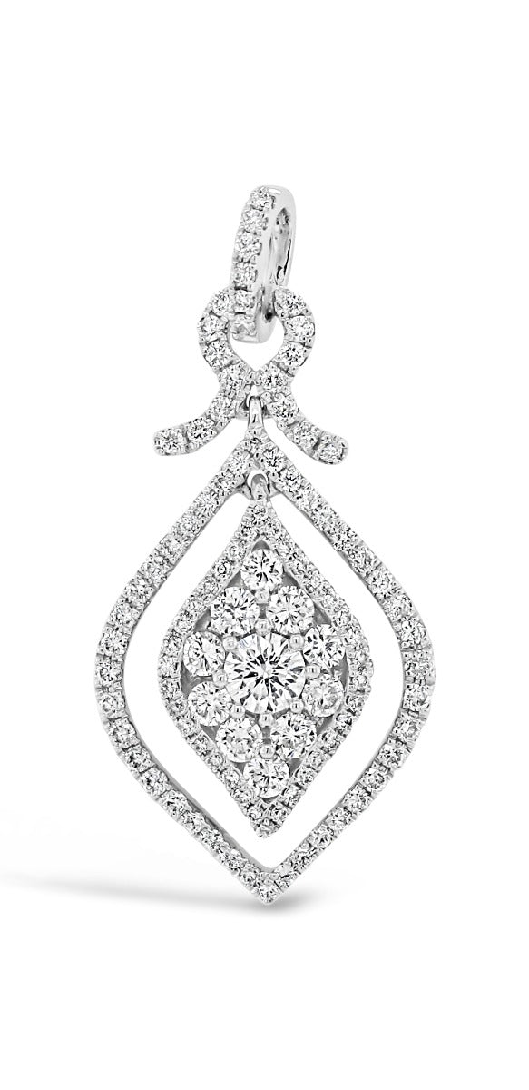 Double Halo Float Marquise Pendant - Elgrissy Diamonds