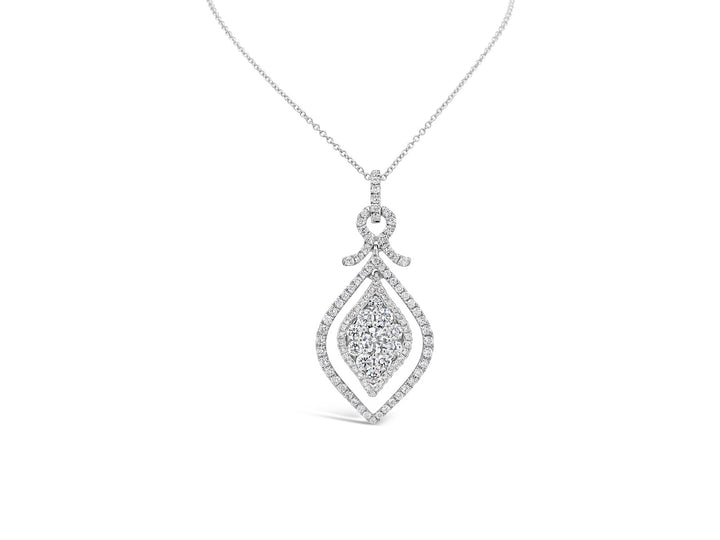 Double Halo Float Marquise Pendant - Elgrissy Diamonds