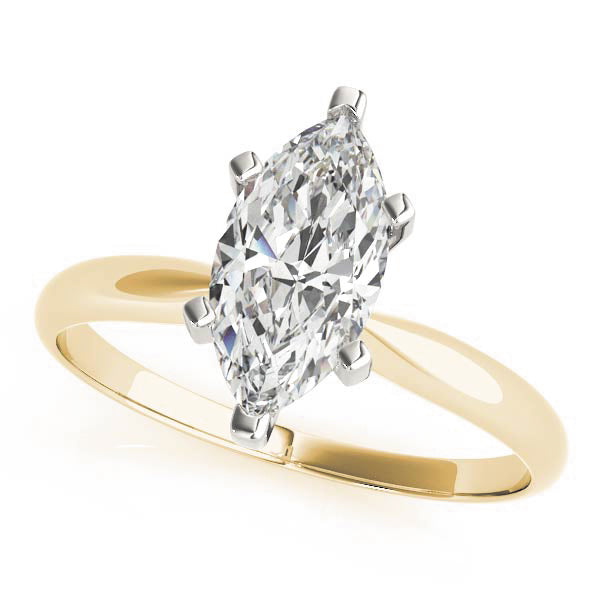 Marquise Solitaire Diamond Engagement Ring - Elgrissy Diamonds