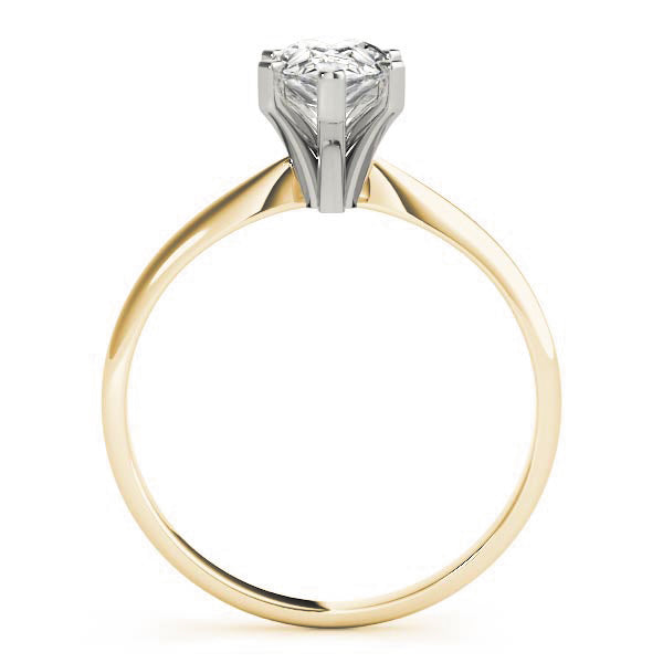 Six Prongs Kinfe Edge Pear Shape Engagement Ring - Elgrissy Diamonds