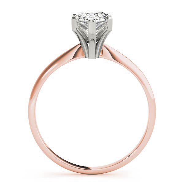 Six Prongs Kinfe Edge Pear Shape Engagement Ring - Elgrissy Diamonds