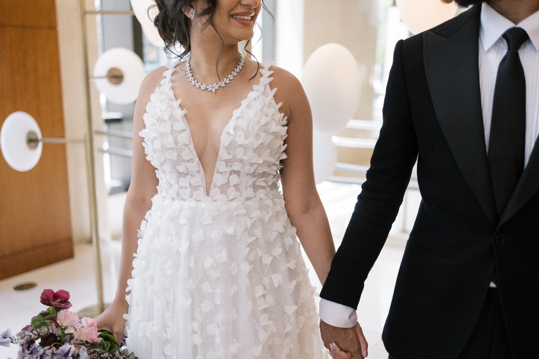 Flowers Statement Diamonds Necklace - Elgrissy Diamonds