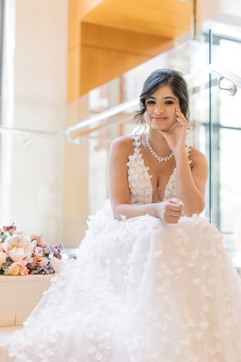 Flowers Statement Diamonds Necklace - Elgrissy Diamonds