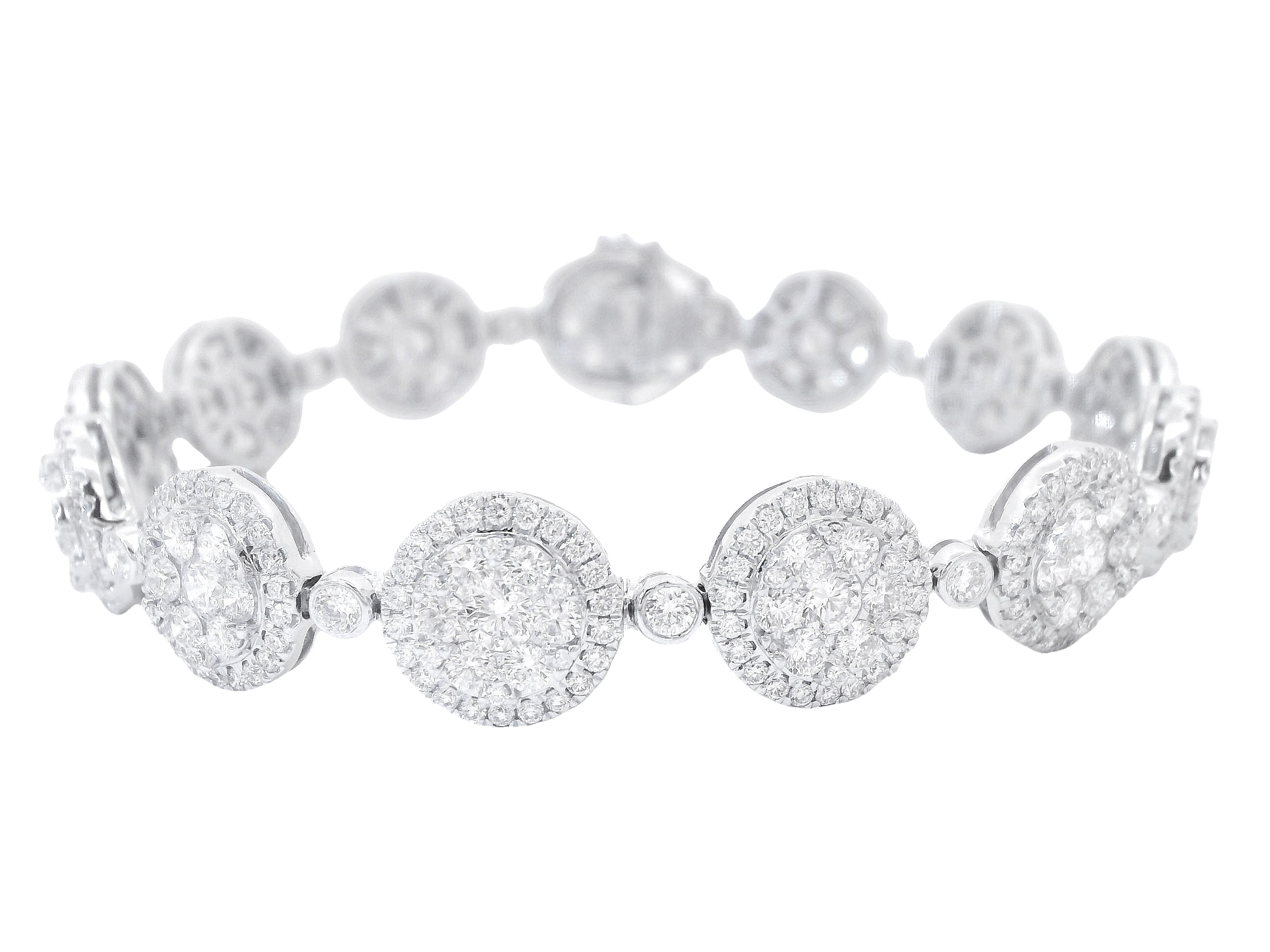 Halo Round Illusion Bracelet for Sale