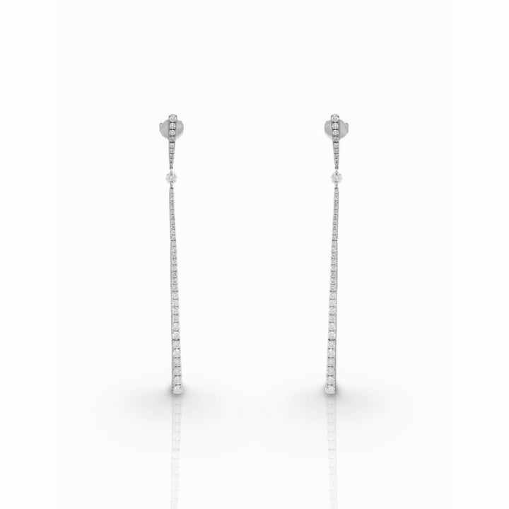 Elongated Linear Dangling Earrings - Elgrissy Diamonds