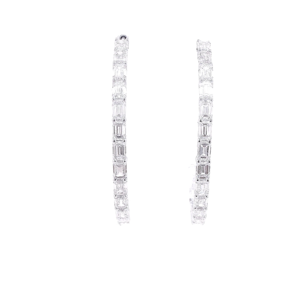 Emerald Hoops Earrings