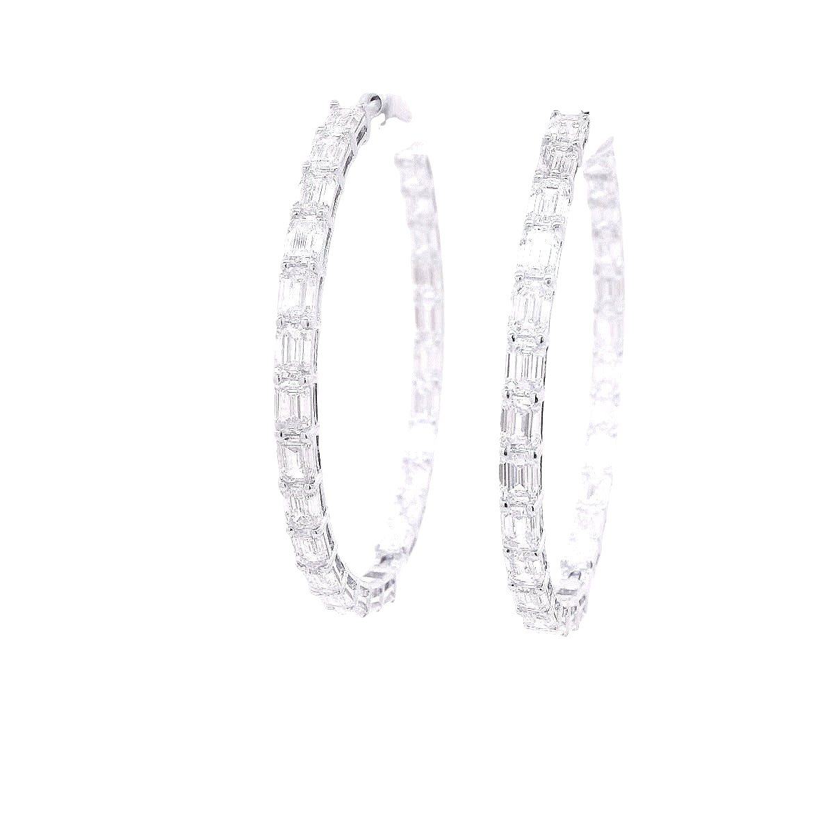 Emerald Hoops Earrings