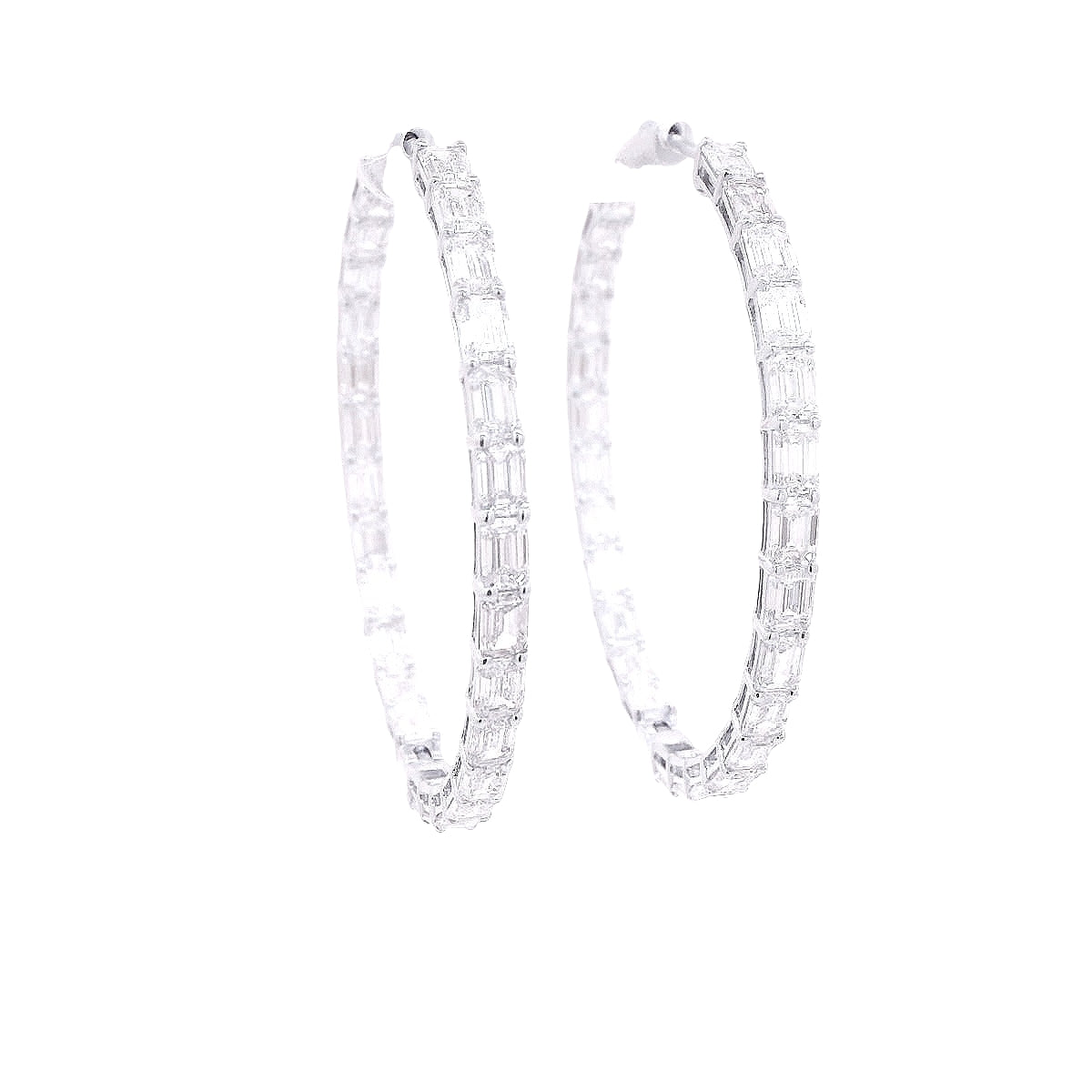 Emerald Hoops Earrings