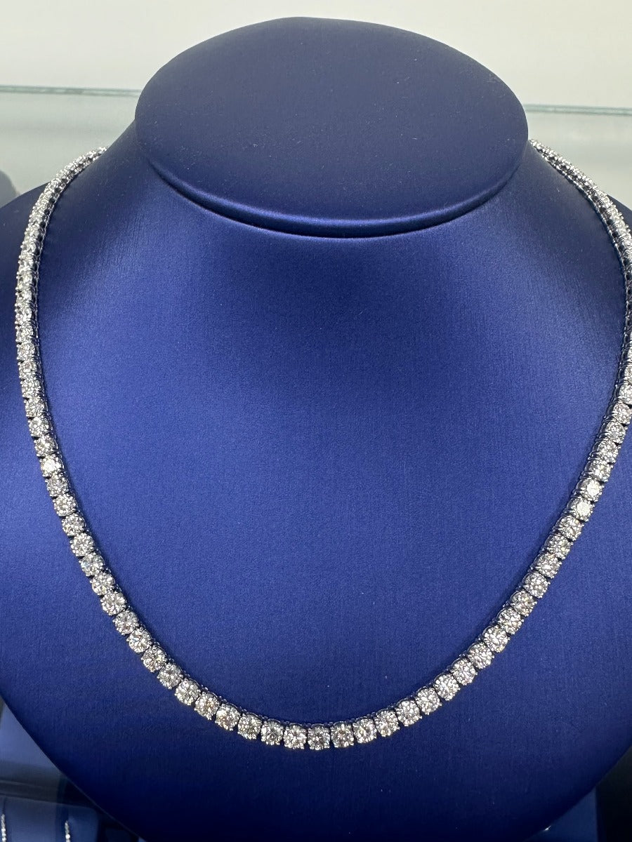 Diamond Tennis Necklace (23ct. TDW) - Elgrissy Diamonds