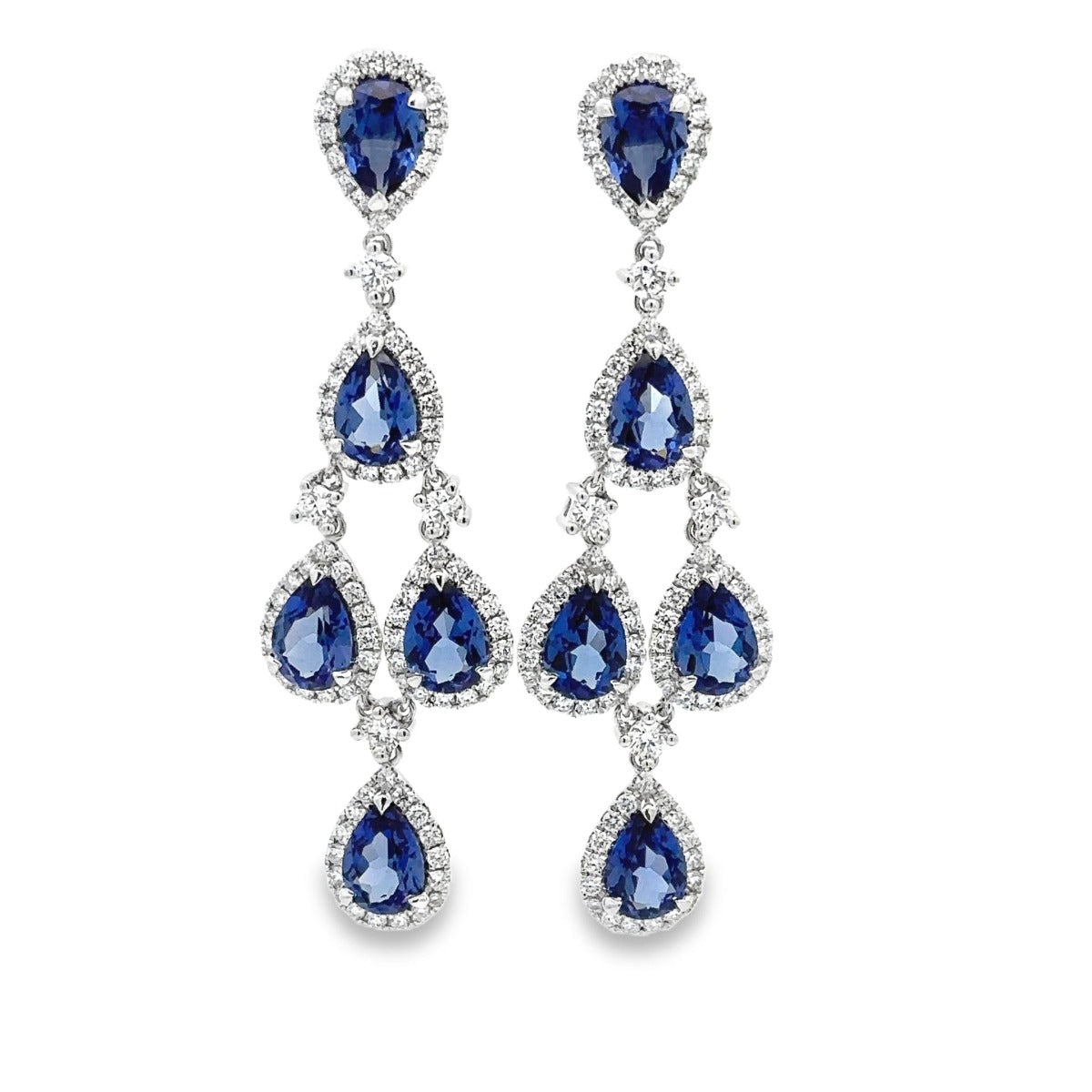 Sapphire Chandelier Earrings - Elgrissy Diamonds