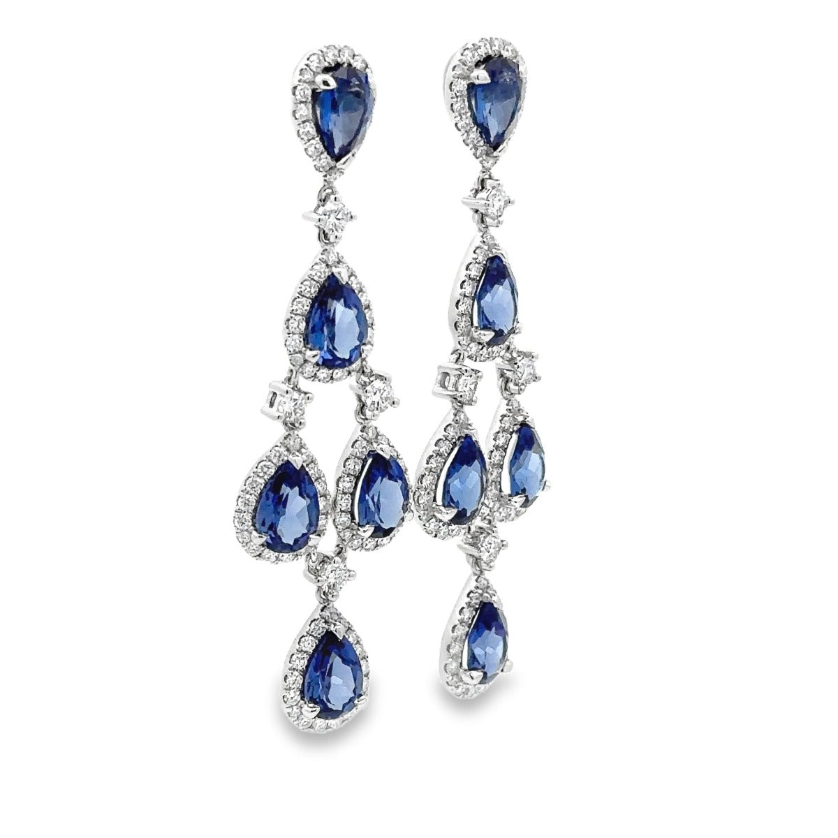 Sapphire Chandelier Earrings - Elgrissy Diamonds