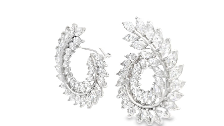 Diamonds Wreath Statement Earrings - Elgrissy Diamonds