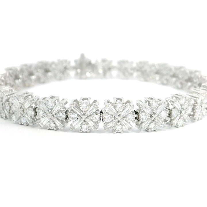 Floral Tennis Bracelet - Elgrissy Diamonds