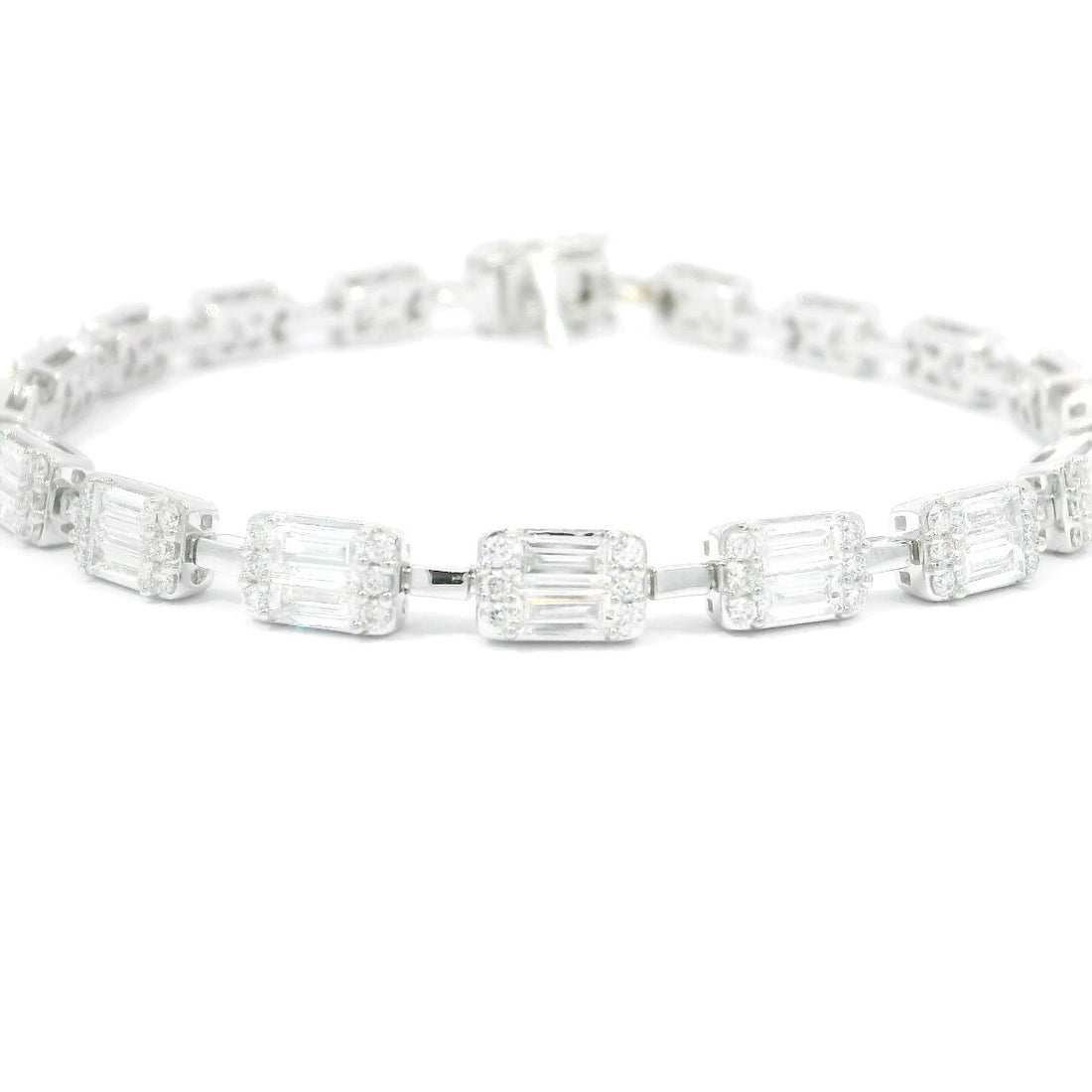 Emerald Illusion Baguette Tennis Bracelet - Elgrissy Diamonds