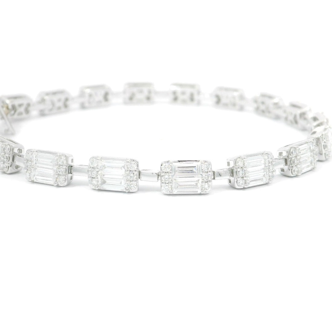 Emerald Illusion Baguette Tennis Bracelet - Elgrissy Diamonds