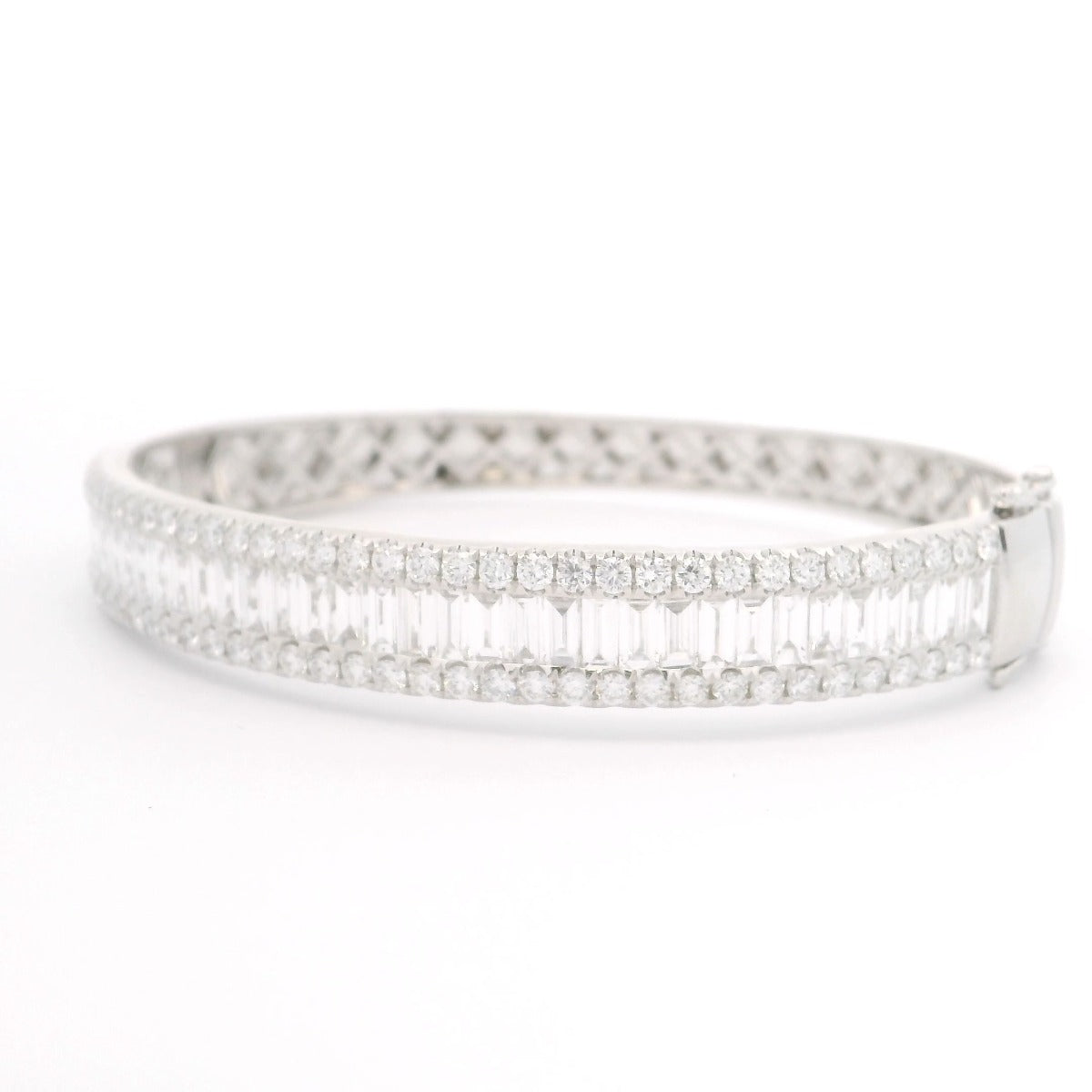 Diamonds Baguette Bangle - Elgrissy Diamonds