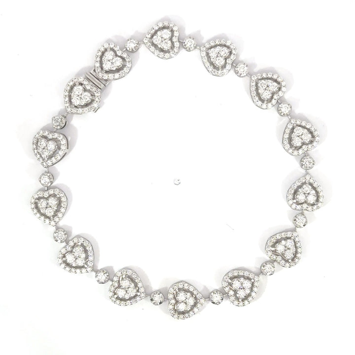 Cluster Heart Bracelet - Elgrissy Diamonds