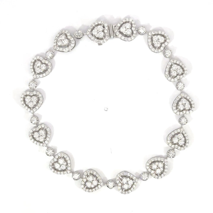 Cluster Heart Bracelet - Elgrissy Diamonds