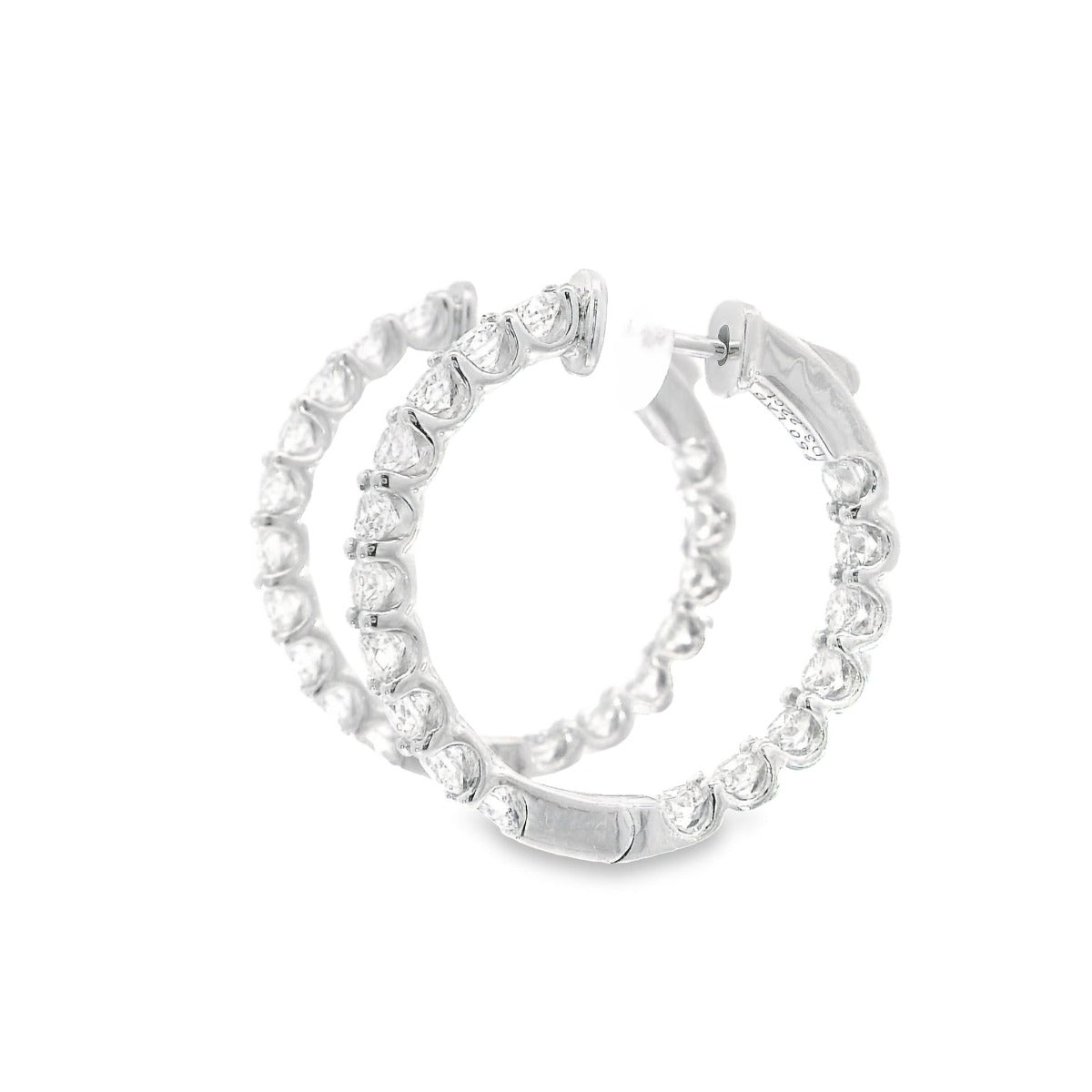 Inside-Out Diamonds Hoop Medium - Elgrissy Diamonds