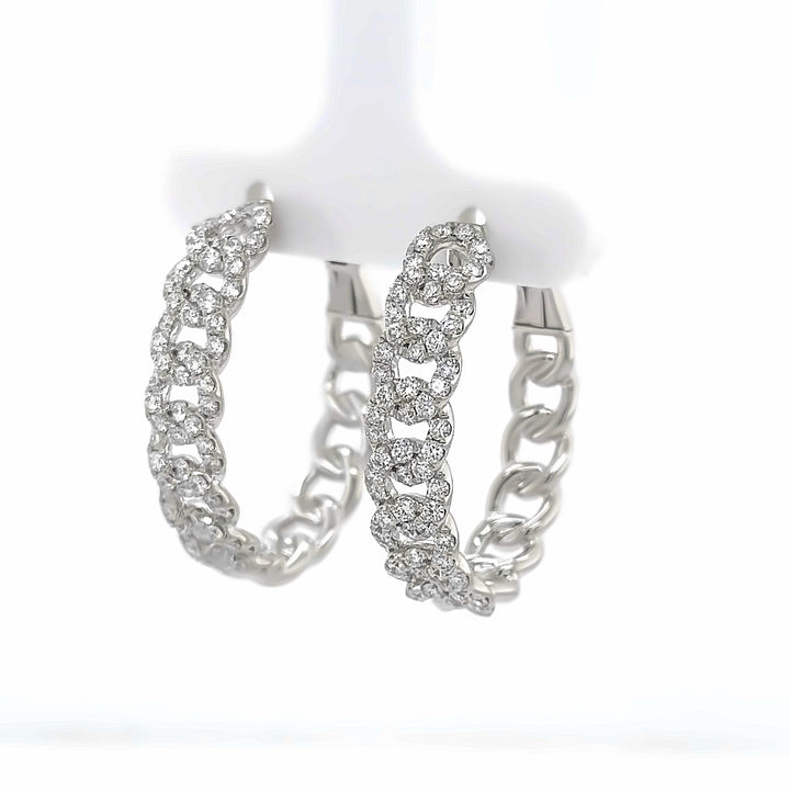 Link Chain Hoop Earrings - Elgrissy Diamonds