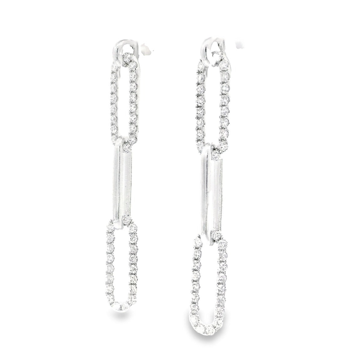 PaperClip Diamonds Earrings - Elgrissy Diamonds