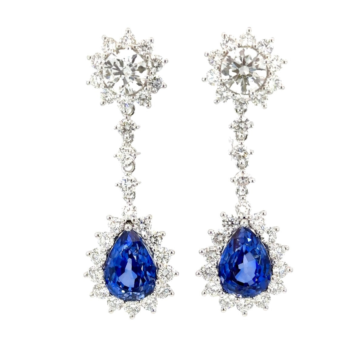 Dazzling Sapphire Diamonds Earrings - Elgrissy Diamonds