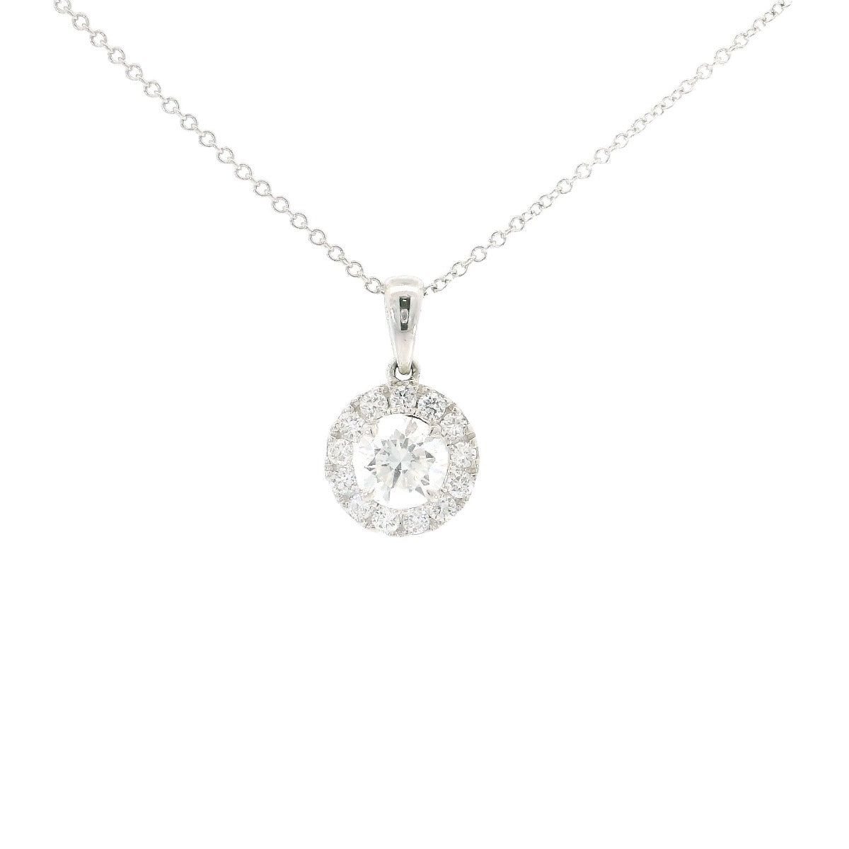 Round Halo Pendant - Elgrissy Diamonds