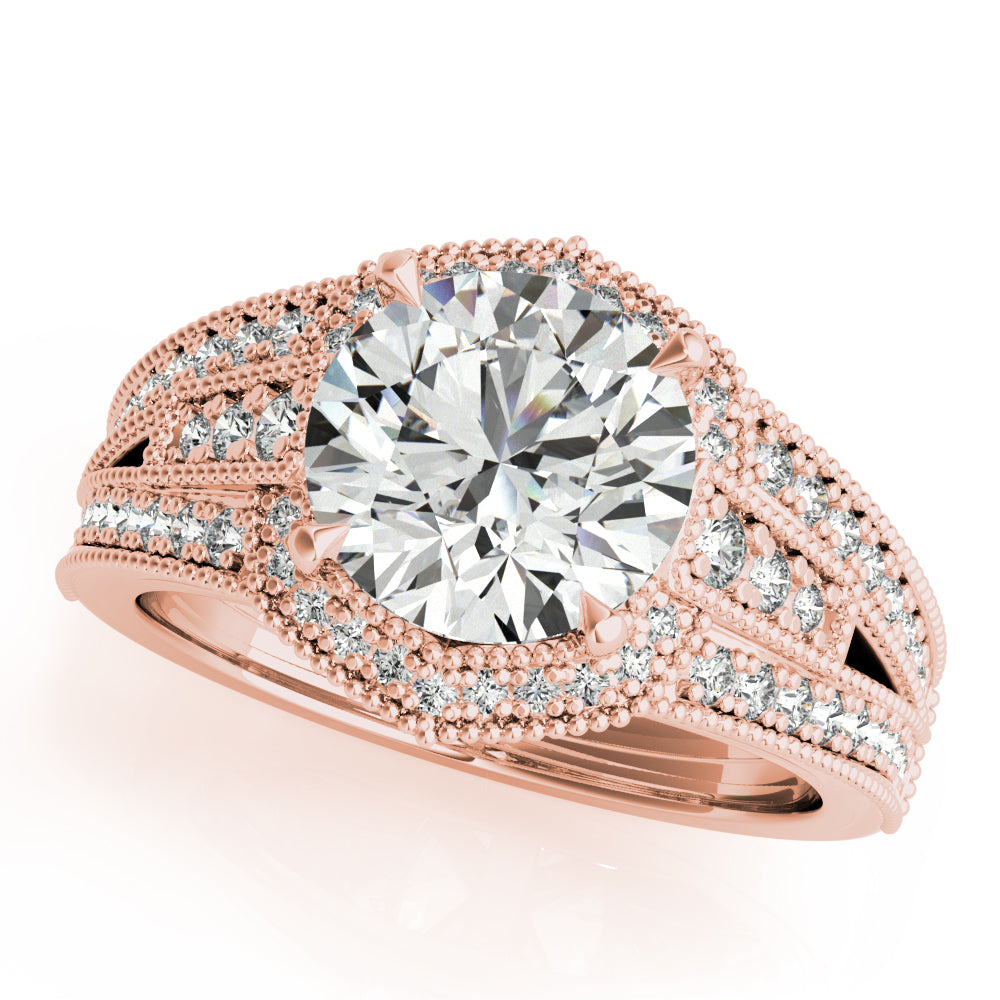 Antique Halo Three Rows - Elgrissy Diamonds