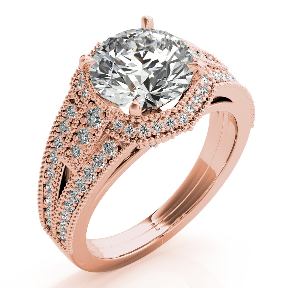 Antique Halo Three Rows - Elgrissy Diamonds