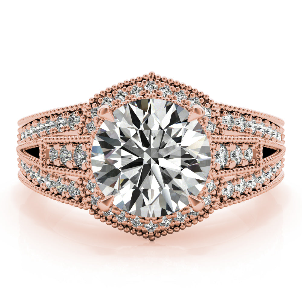 Antique Halo Three Rows - Elgrissy Diamonds