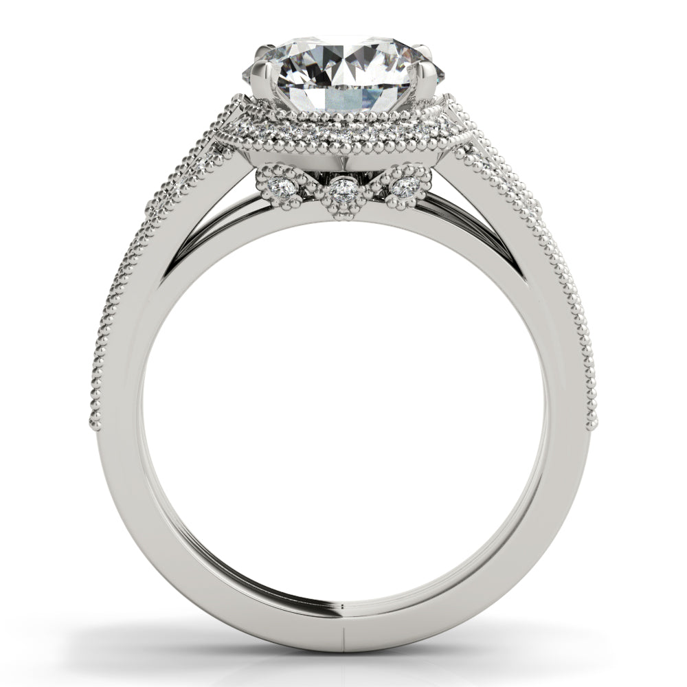 Antique Halo Three Rows - Elgrissy Diamonds