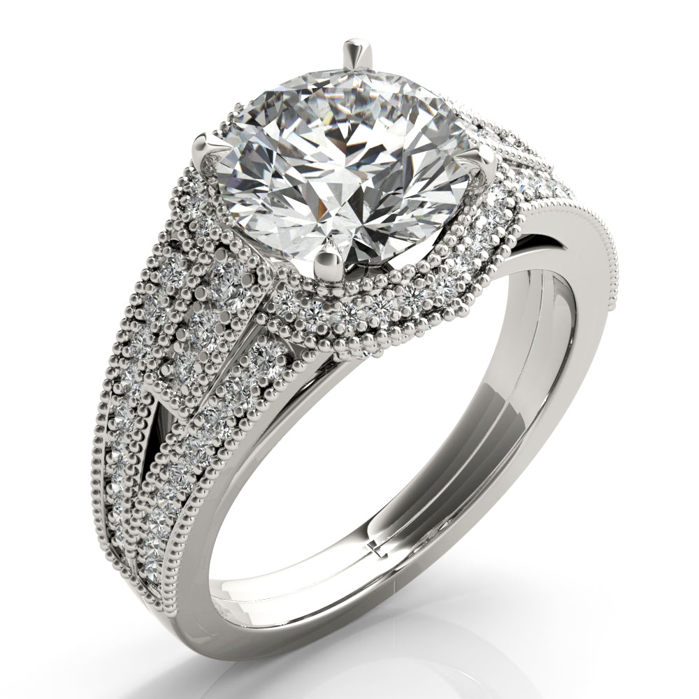 Antique Halo Three Rows - Elgrissy Diamonds