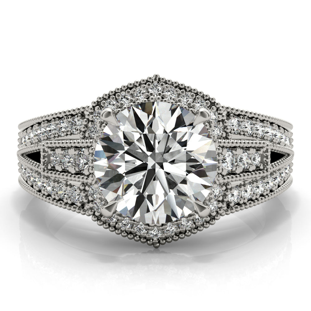 Antique Halo Three Rows - Elgrissy Diamonds