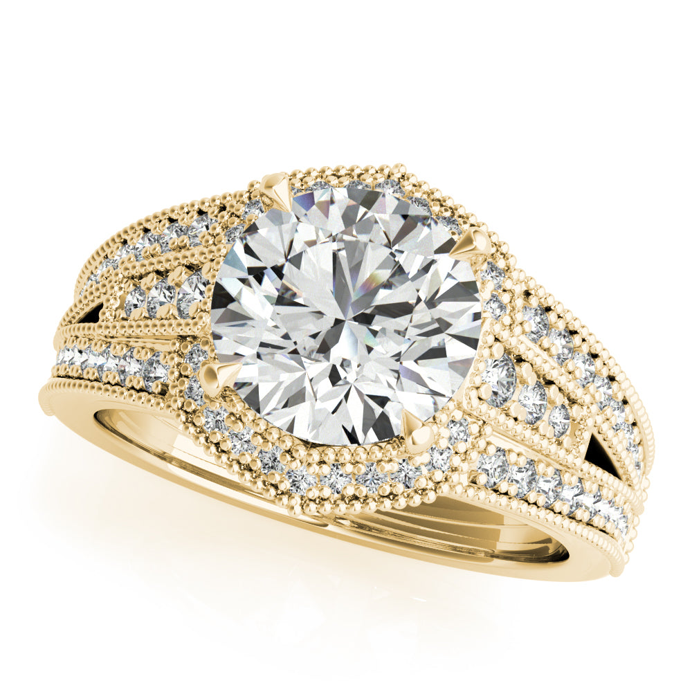 Antique Halo Three Rows - Elgrissy Diamonds