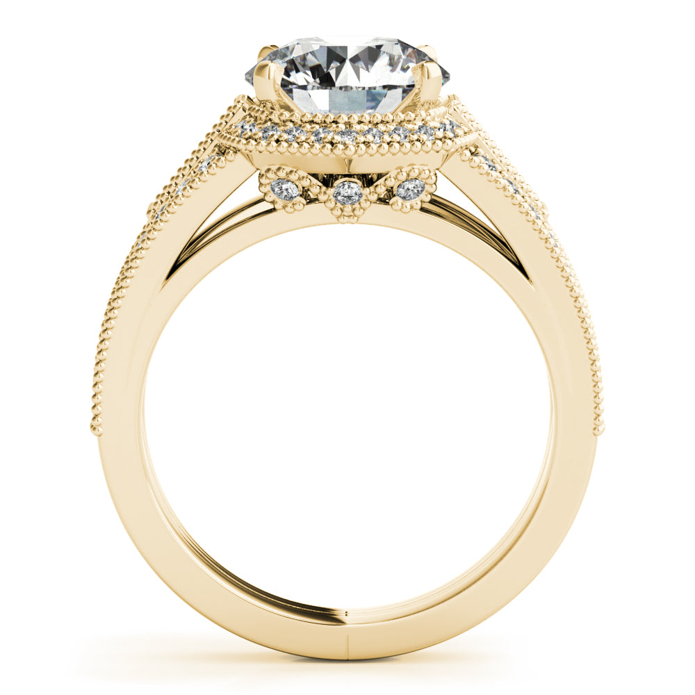 Antique Halo Three Rows - Elgrissy Diamonds