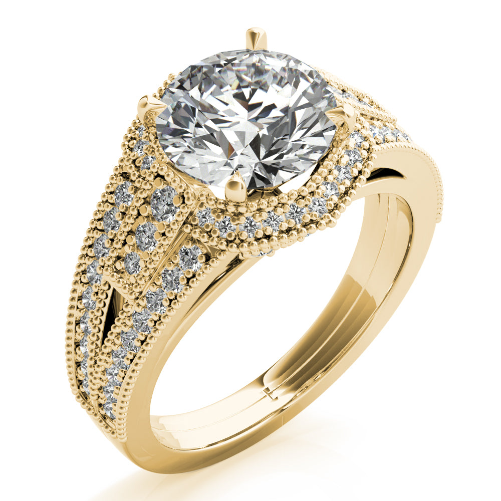 Antique Halo Three Rows - Elgrissy Diamonds