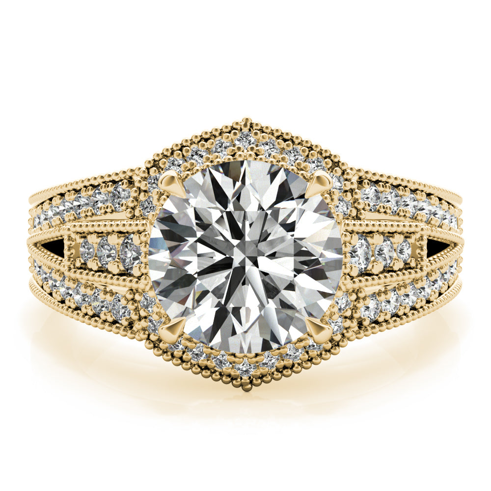 Antique Halo Three Rows - Elgrissy Diamonds