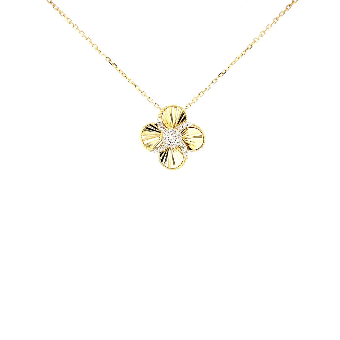 Yellow Flower Diamonds Pendant - Elgrissy Diamonds