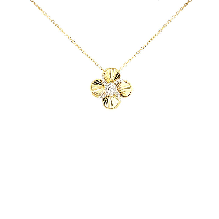 Yellow Flower Diamonds Pendant - Elgrissy Diamonds