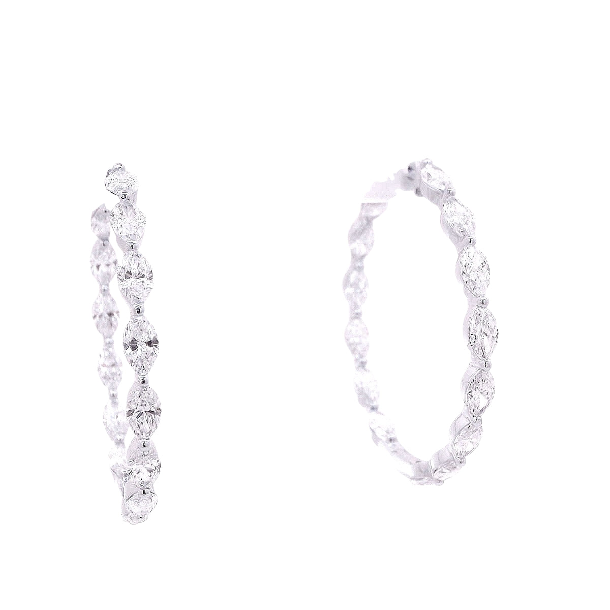 Marquise Hoops Earrings