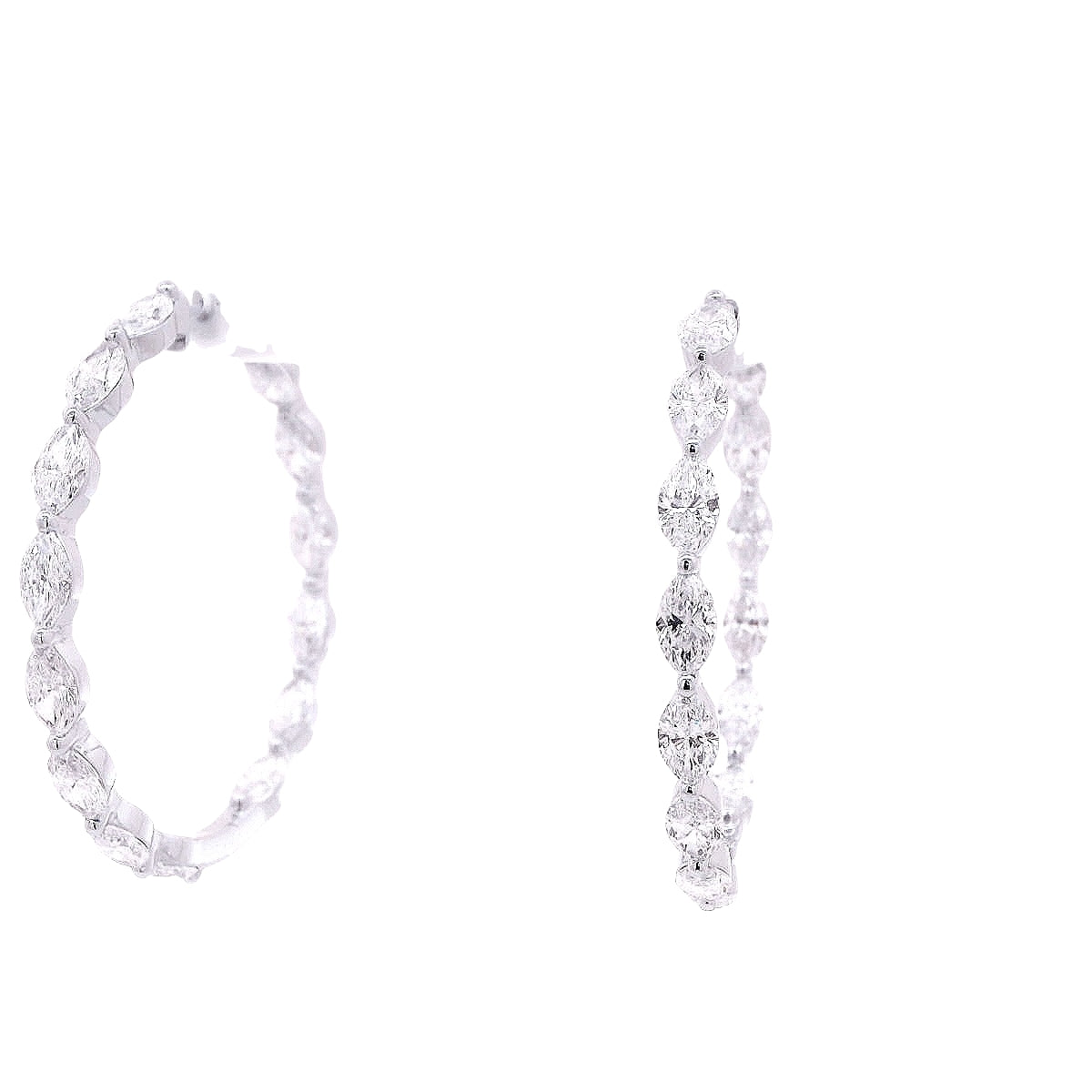 Marquise Hoops Earrings