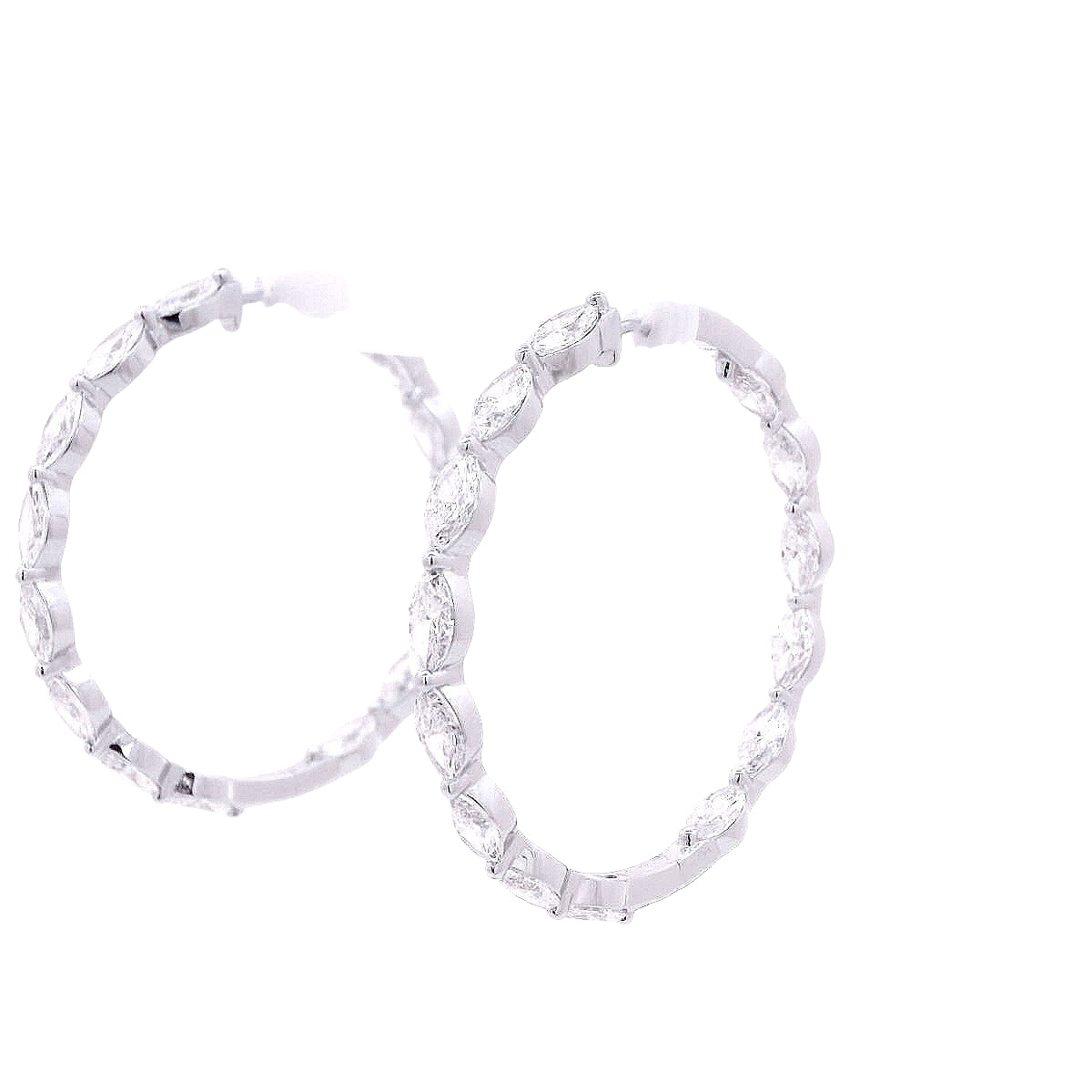 Marquise Hoops Earrings
