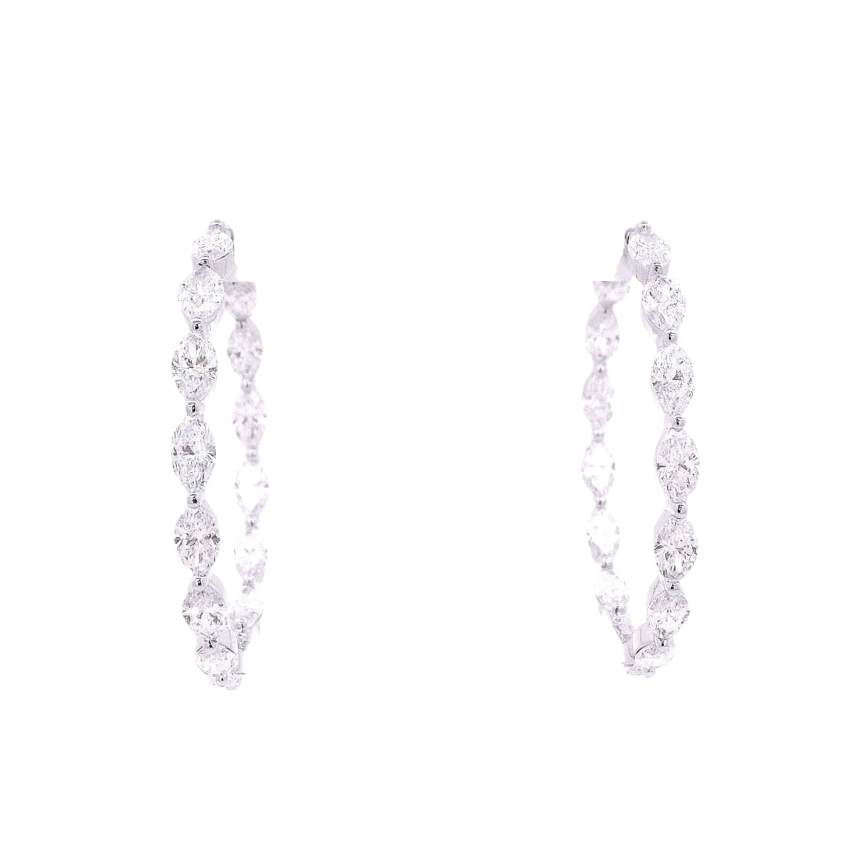 Marquise Hoops Earrings
