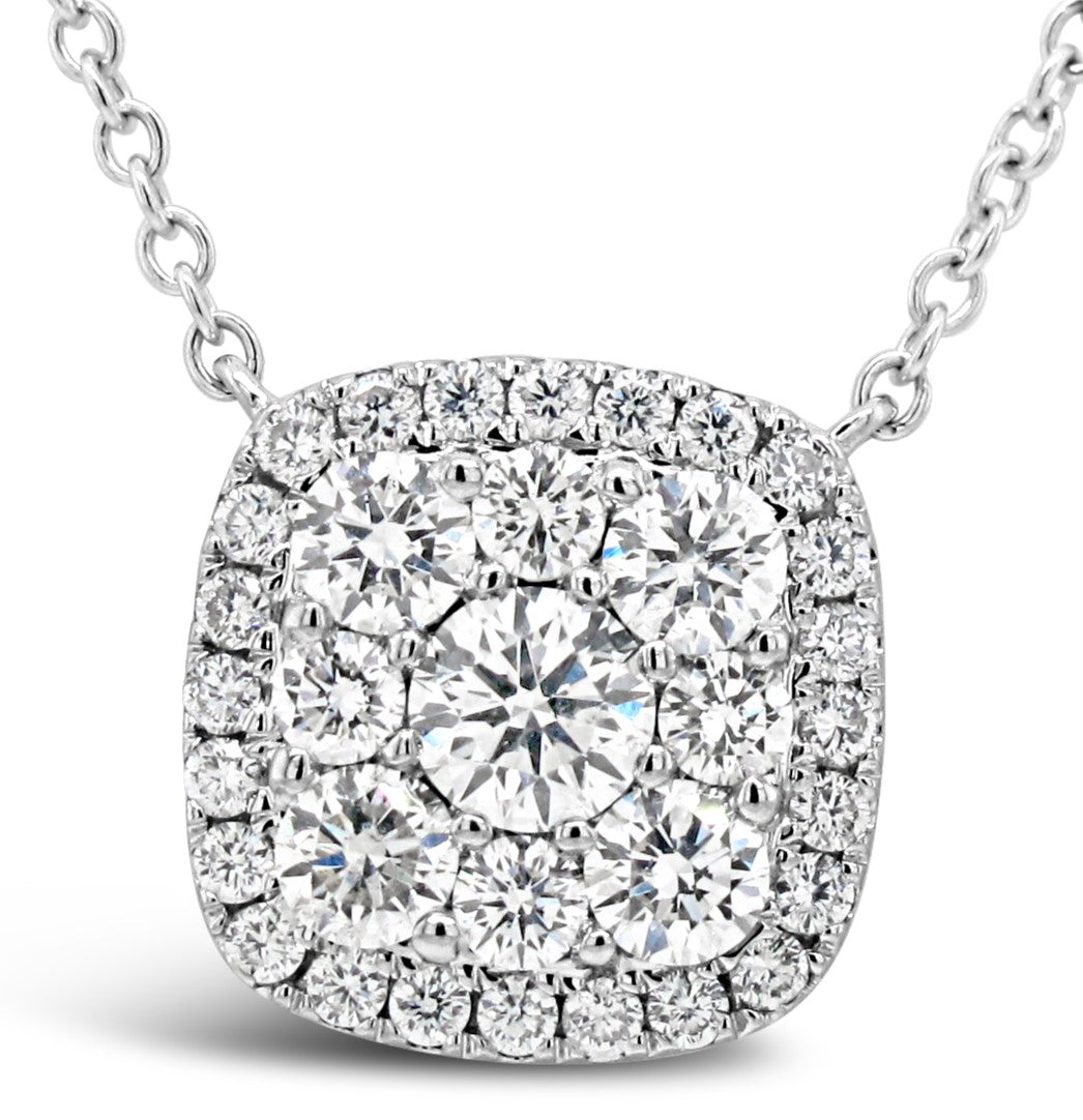 Cushion Cluster Necklace - Elgrissy Diamonds