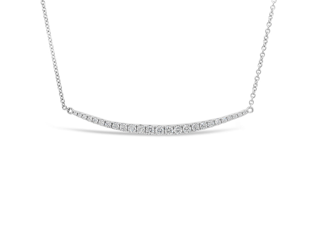 Pavé Diamonds Bar Necklace - Elgrissy Diamonds